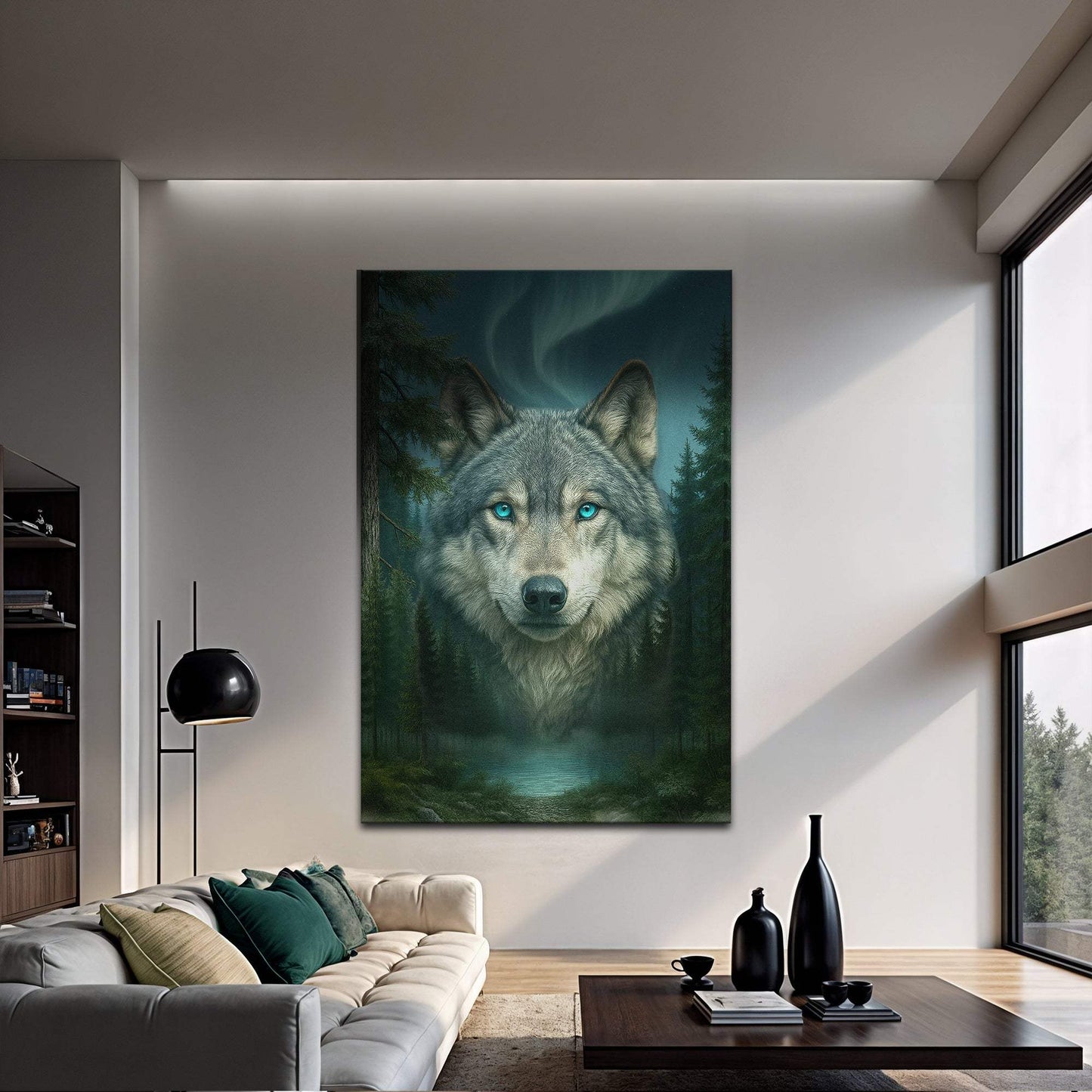Wolf Northern Symphony Wall Art - Tailored Canvases - Flyclothing LLC