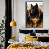 Eclipse of the Alpha Wolf Wall Art - Tailored Canvases - Flyclothing LLC