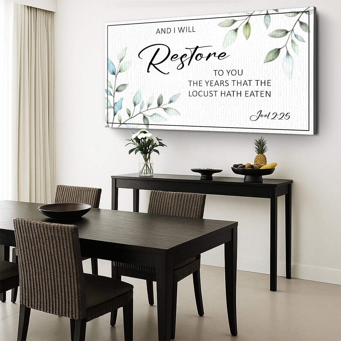 And I Will Restore To You - Joel 2:25 Faith Sign - Tailored Canvases - Flyclothing LLC