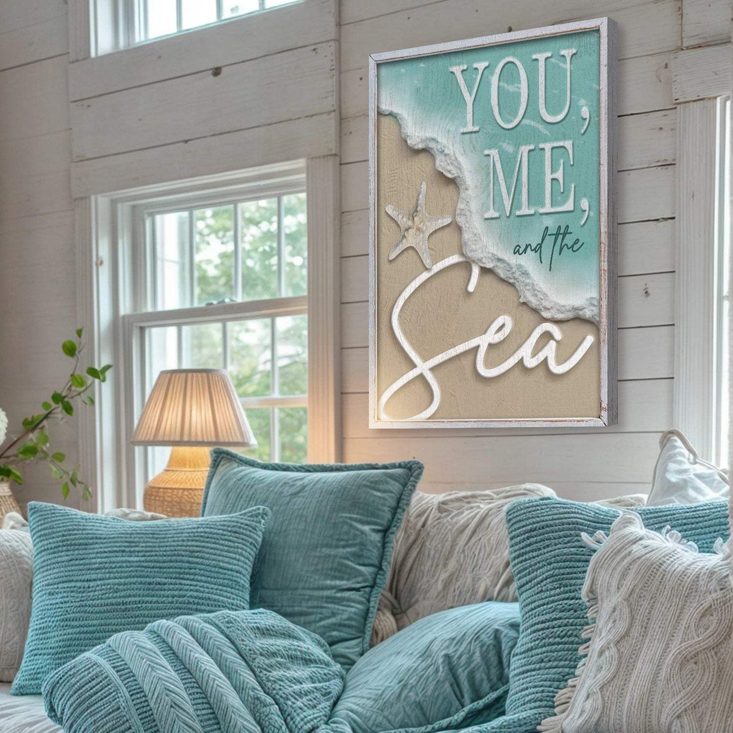 You Me and the Sea Coastal Sign VI - Tailored Canvases - Flyclothing LLC
