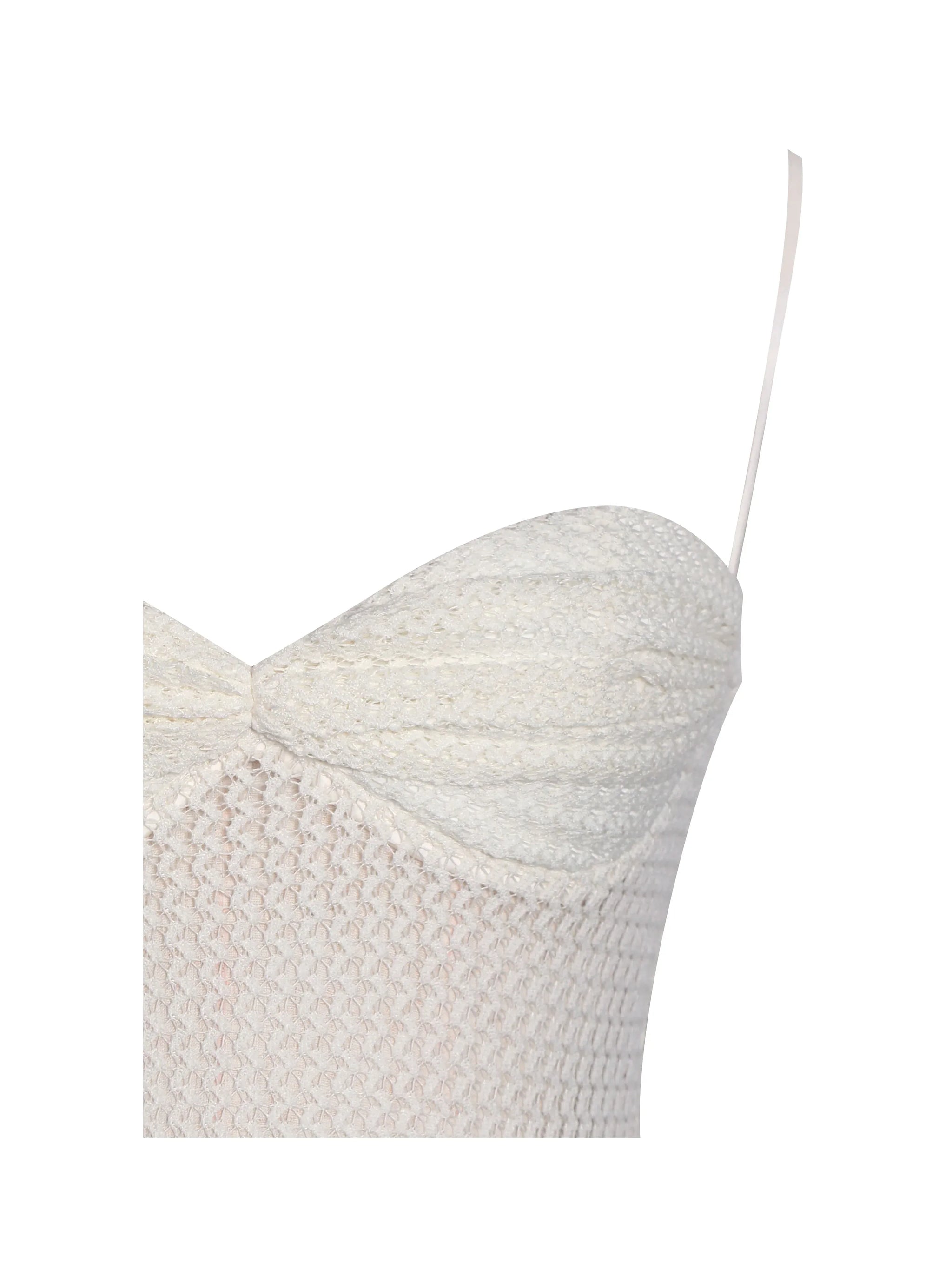 Pallas Beige Lace Trim Crochet Mermaid Maxi Dress - Miss Circle - Flyclothing LLC