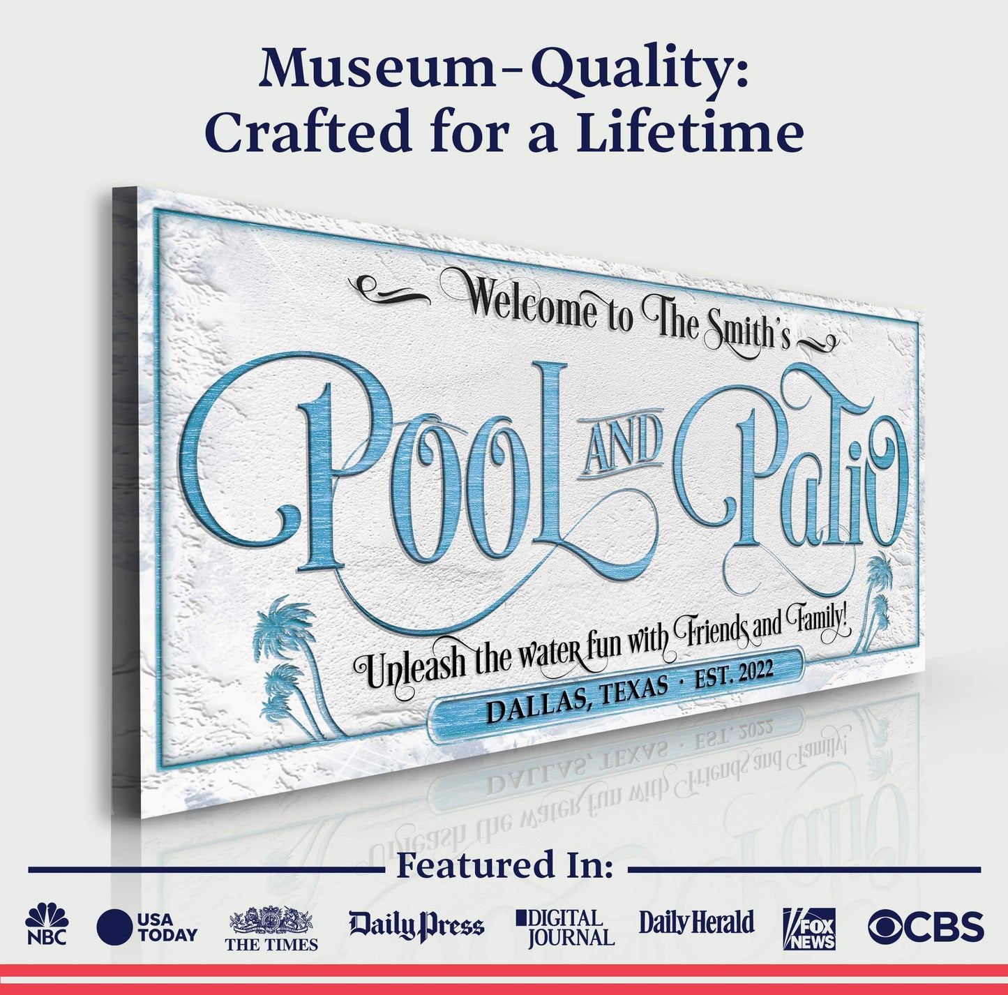 Personalized Pool & Patio Sign - Tailored Canvases - Flyclothing LLC
