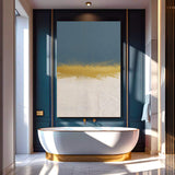 Minimalist Blue and Gold Wall Art - Tailored Canvases - Flyclothing LLC