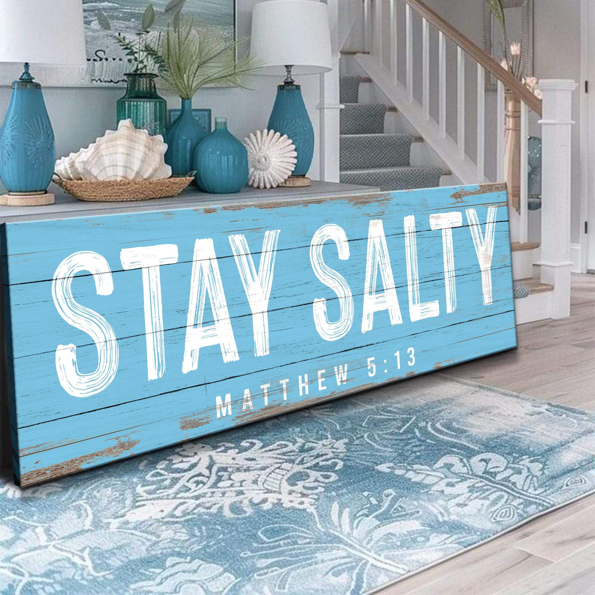 Stay Salty Coastal Sign IV - Tailored Canvases - Flyclothing LLC