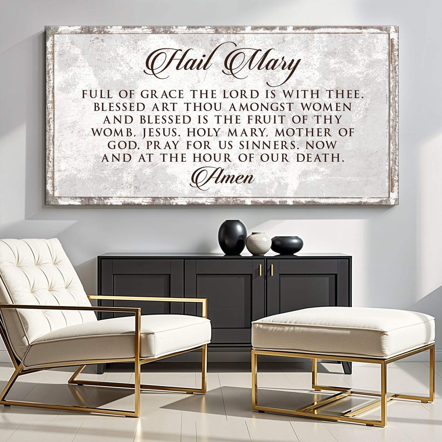 The Hail Mary Faith Sign II - Tailored Canvases - Flyclothing LLC