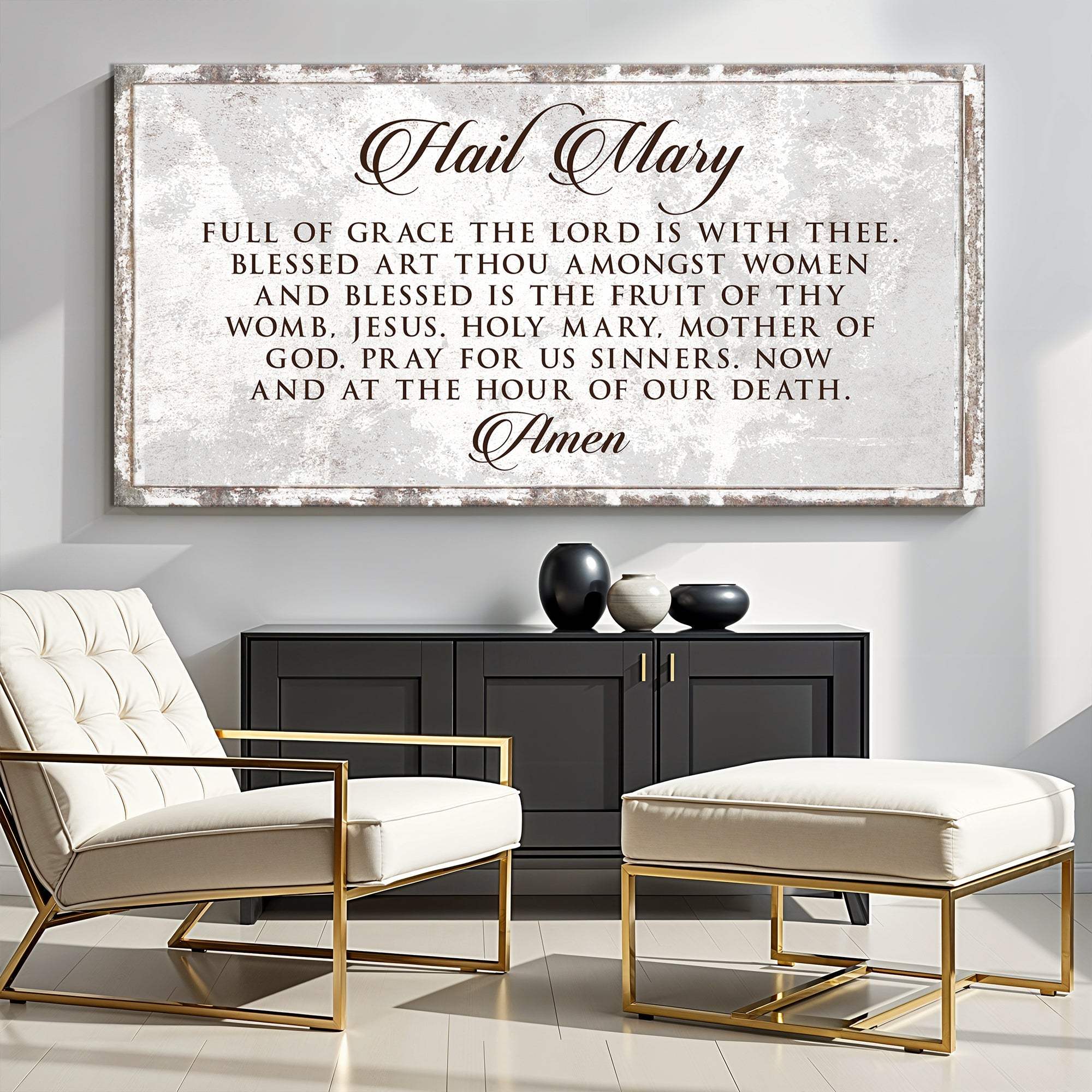 The Hail Mary Faith Sign II - Tailored Canvases - Flyclothing LLC