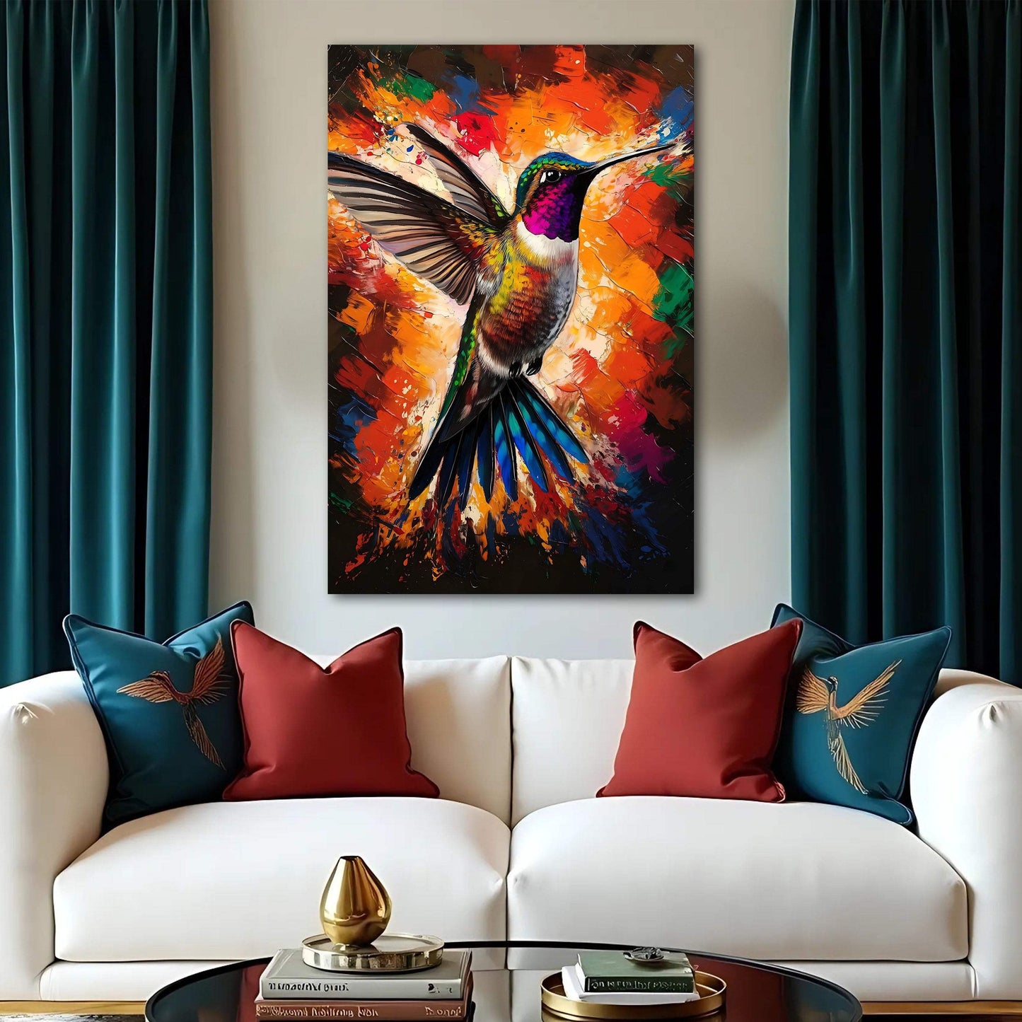 Humming Bird Abstract Wall Art - Tailored Canvases - Flyclothing LLC