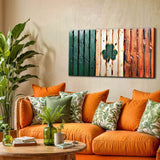 Irish Shamrock Glory Wooden Flag Wall Art - Tailored Canvases - Flyclothing LLC
