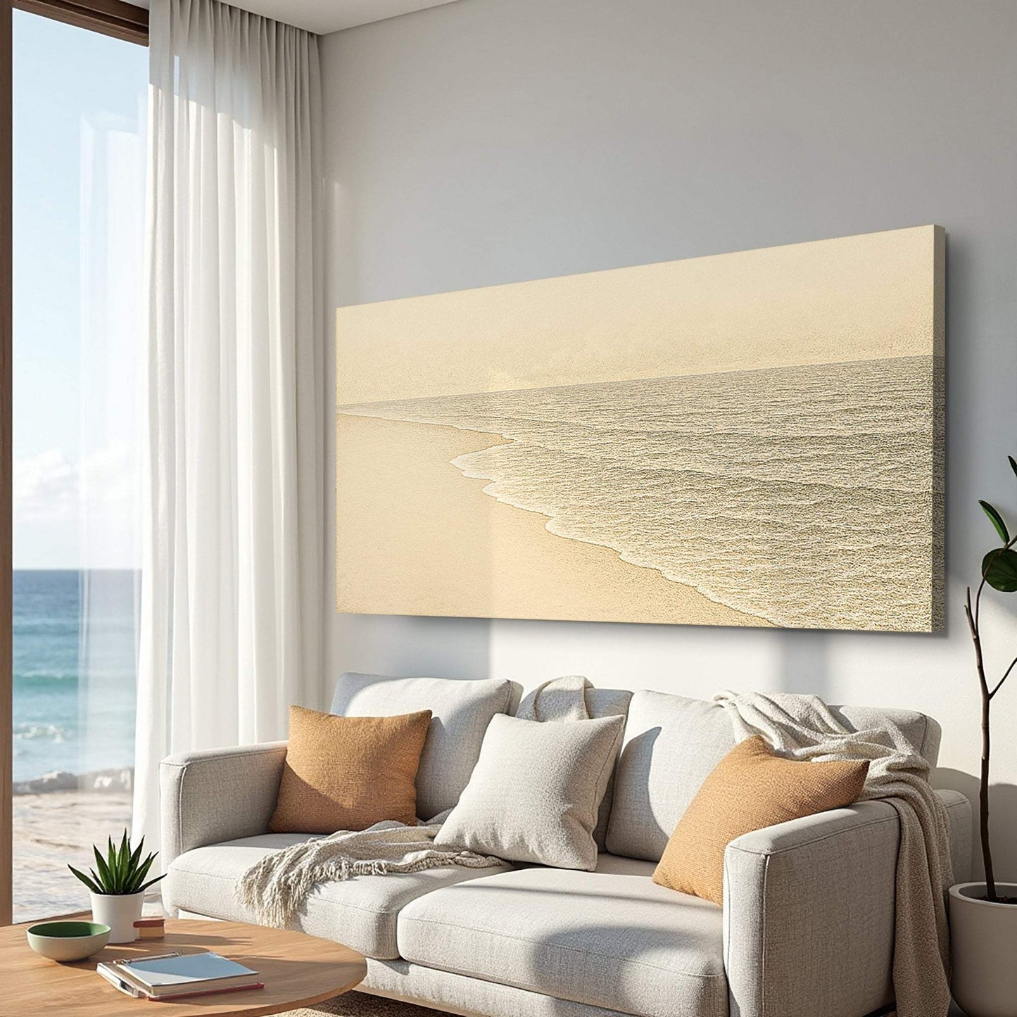 Beach Shoreline Coastal Wall Art III - Tailored Canvases - Flyclothing LLC