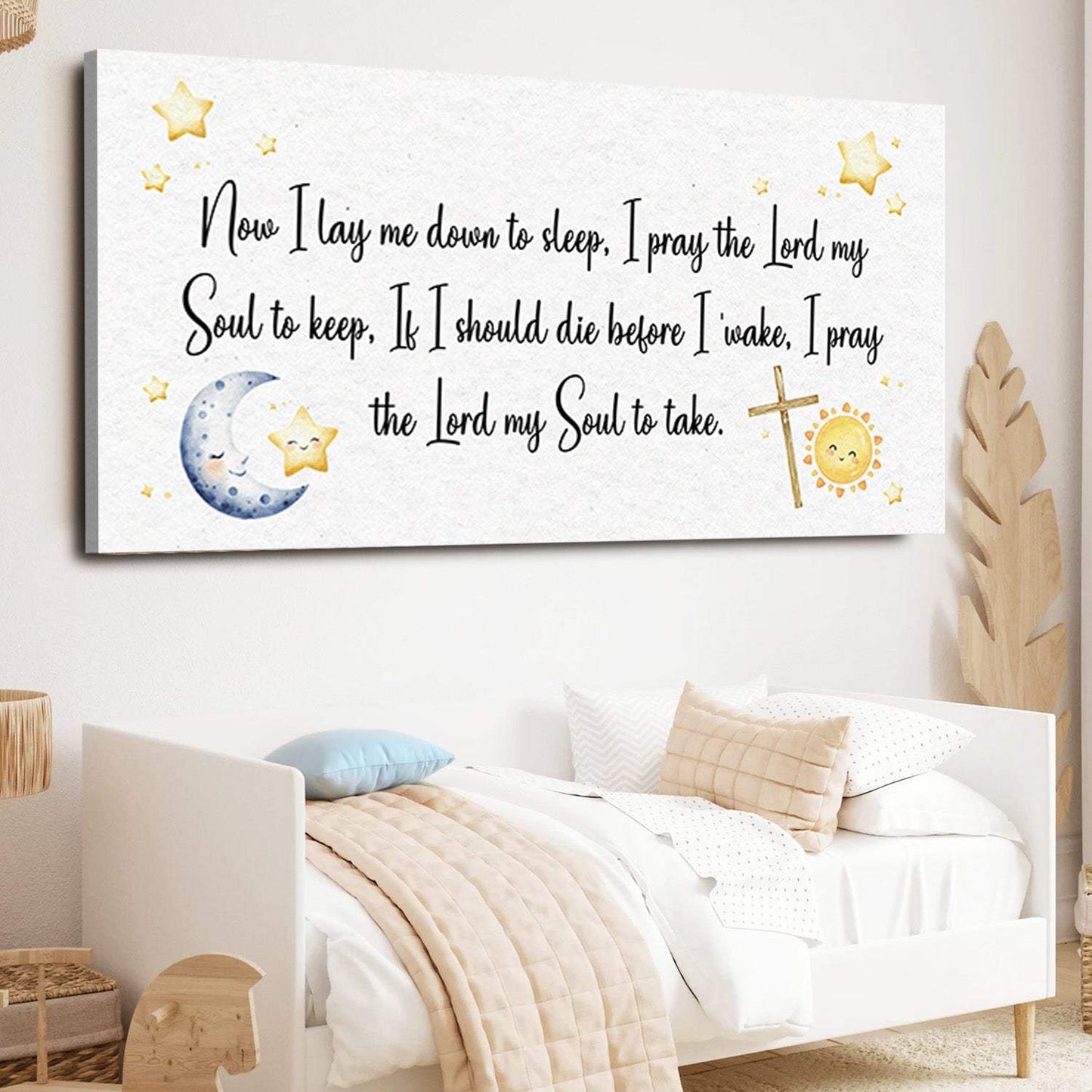 I Lay Me Down To Sleep Faith Sign - Tailored Canvases - Flyclothing LLC