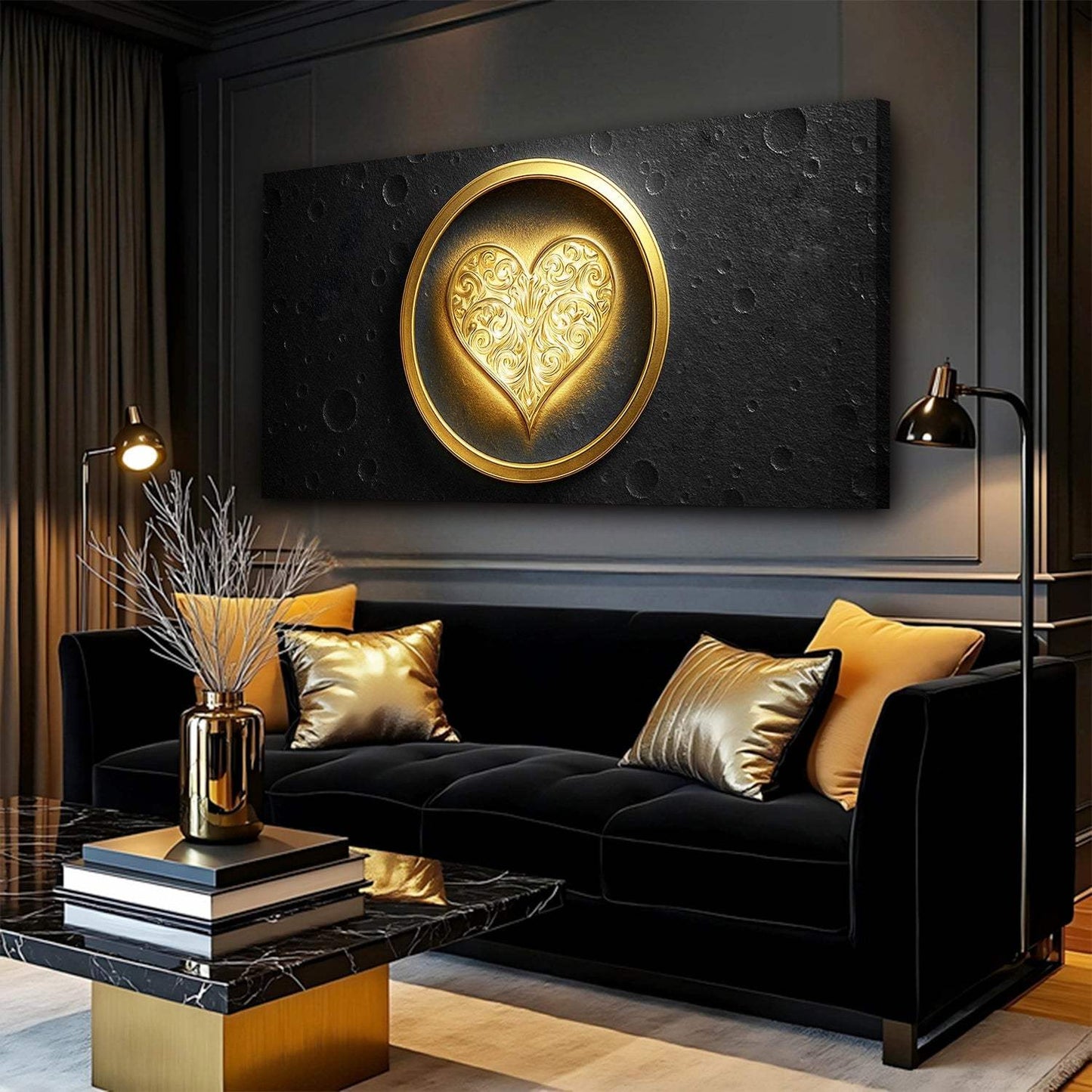 Heart Eclipse Wall Art - Tailored Canvases - Flyclothing LLC