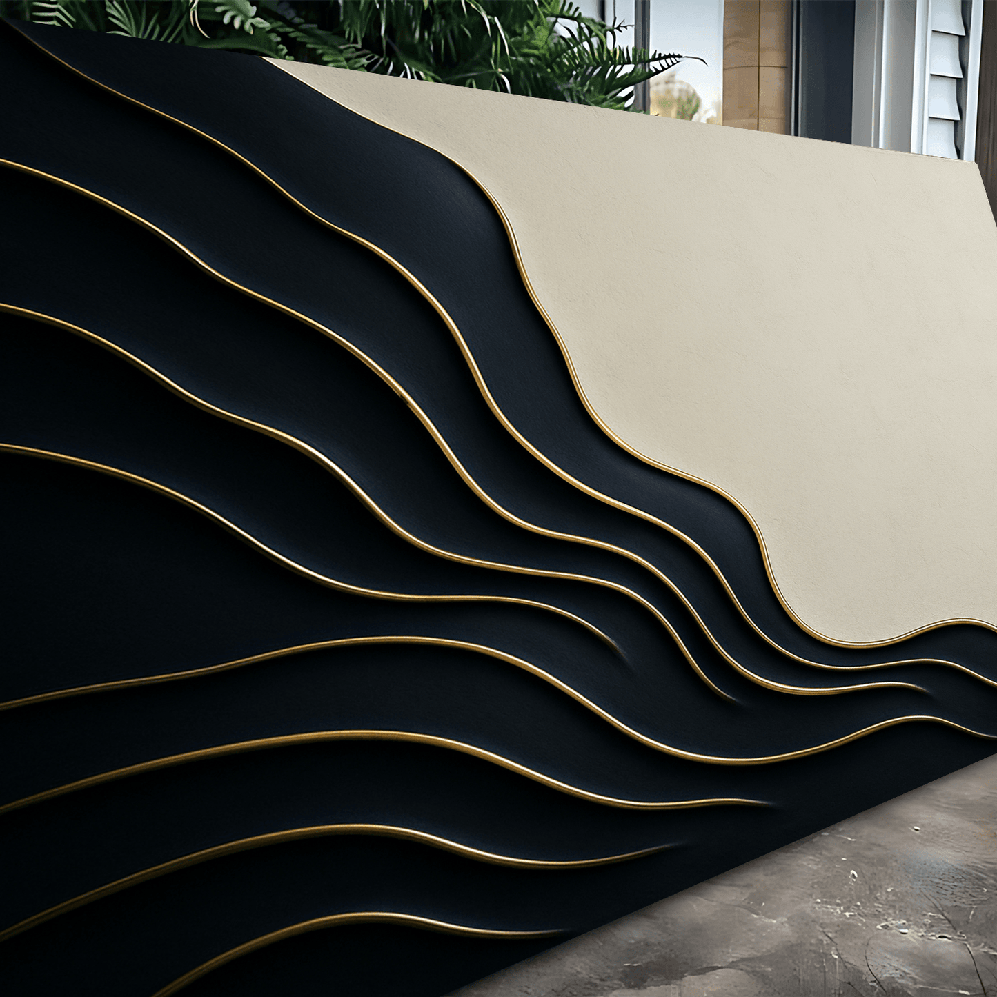 Black and Gold Minimalist Abstract Wall Art - Tailored Canvases - Flyclothing LLC