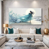 Swirling Winds by the Ocean Abstract Wall Art - Tailored Canvases - Flyclothing LLC