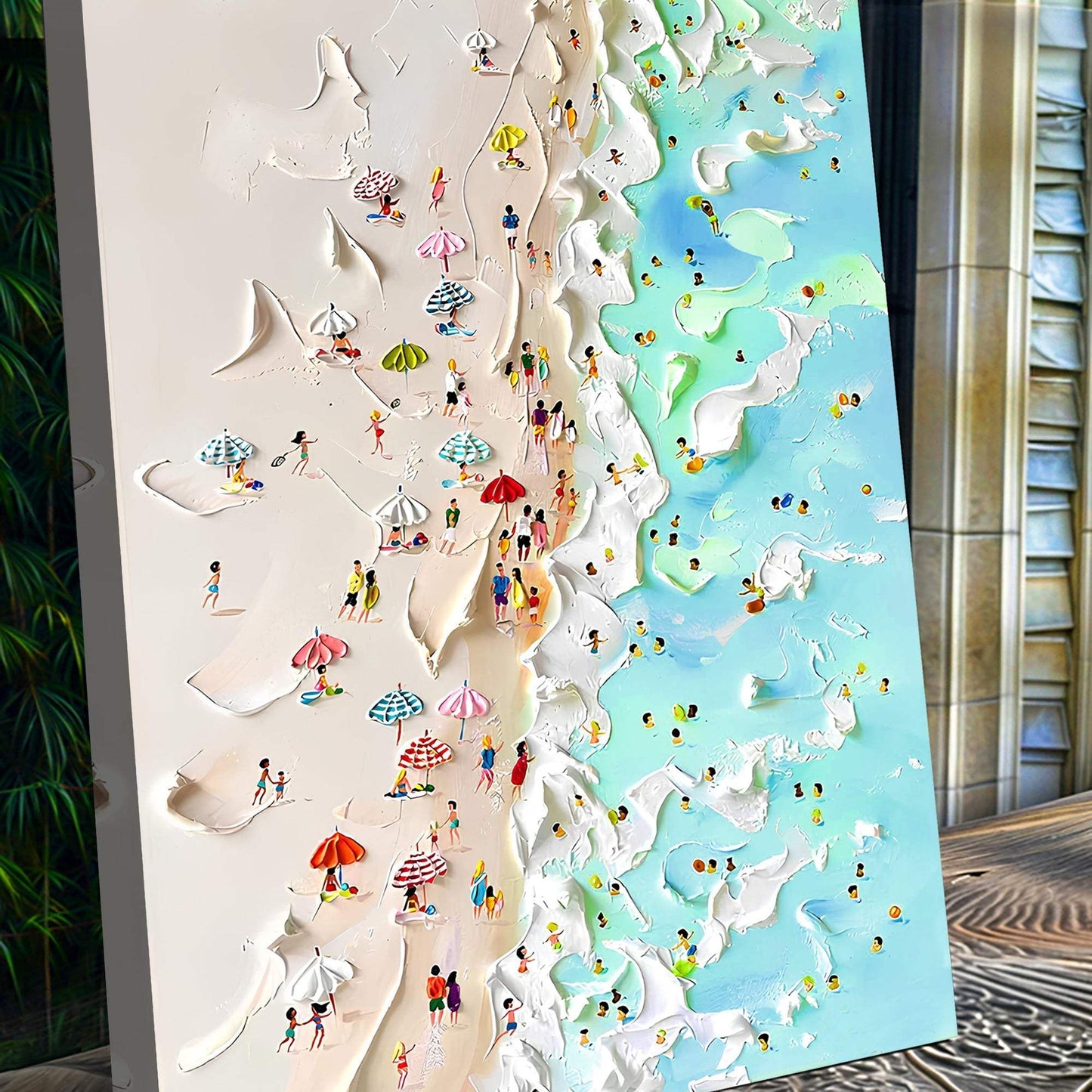 Beachfront Painting Coastal Wall Art - Tailored Canvases - Flyclothing LLC