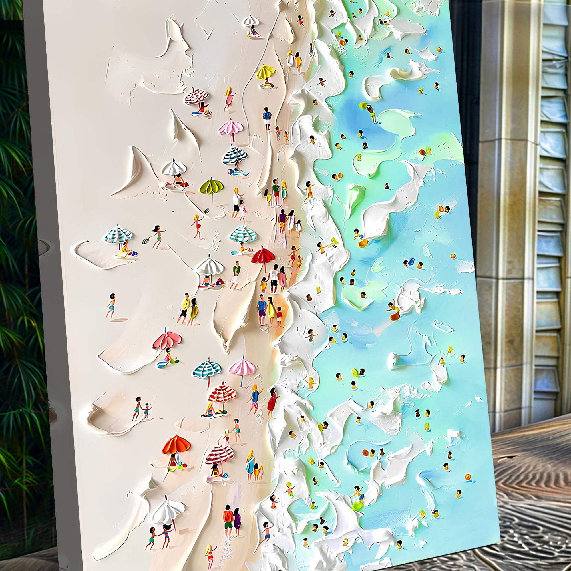 Beachfront Painting Coastal Wall Art - Tailored Canvases - Flyclothing LLC