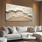 Beige Abstract Ocean Waves Wall Art - Tailored Canvases - Flyclothing LLC