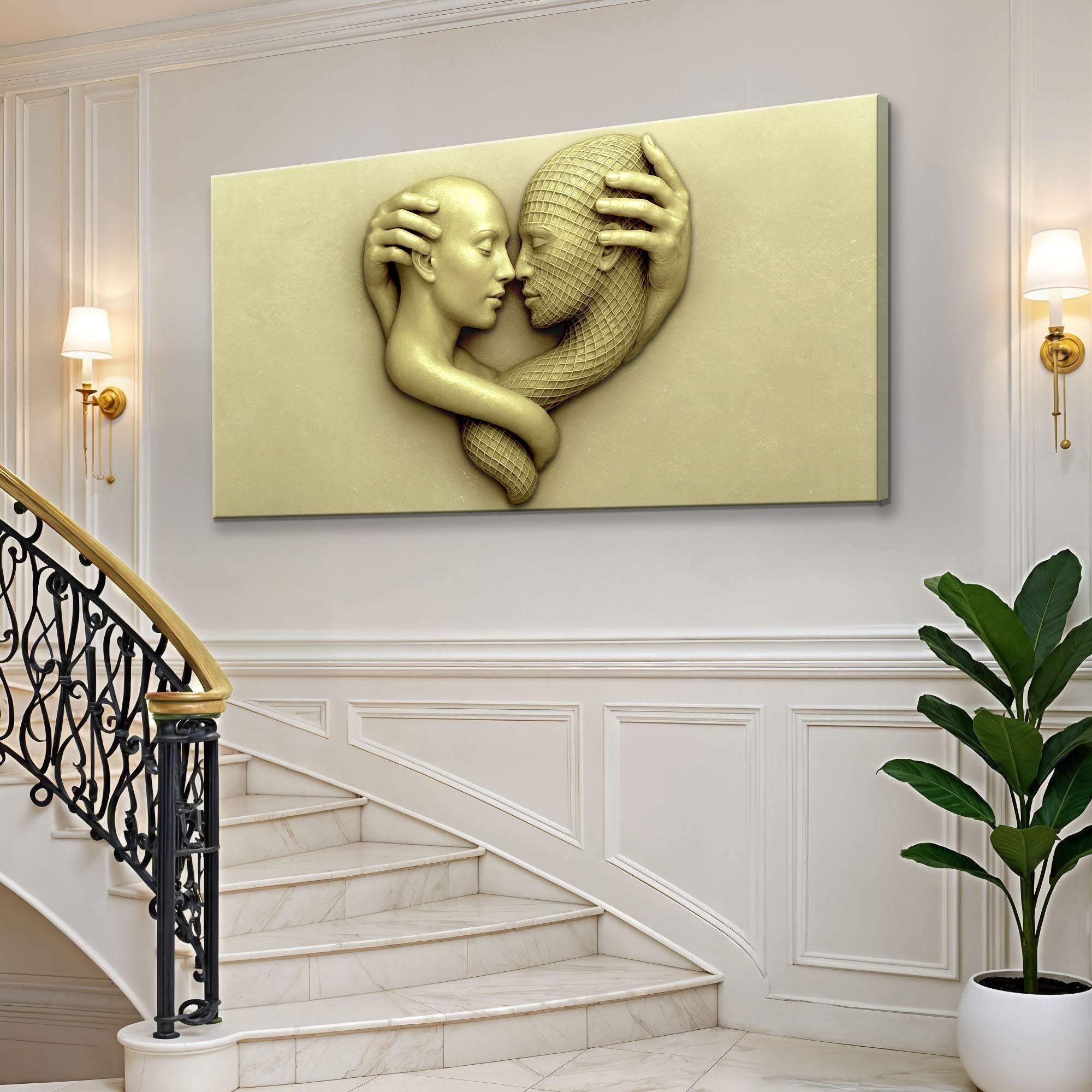 Eternal Love Figure Abstract Wall Art - Tailored Canvases - Flyclothing LLC
