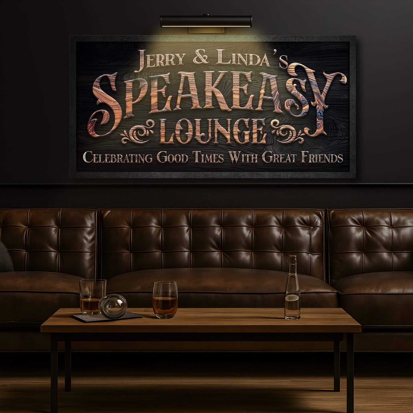 Speakeasy Lounge Wall Sign - Tailored Canvases - Flyclothing LLC