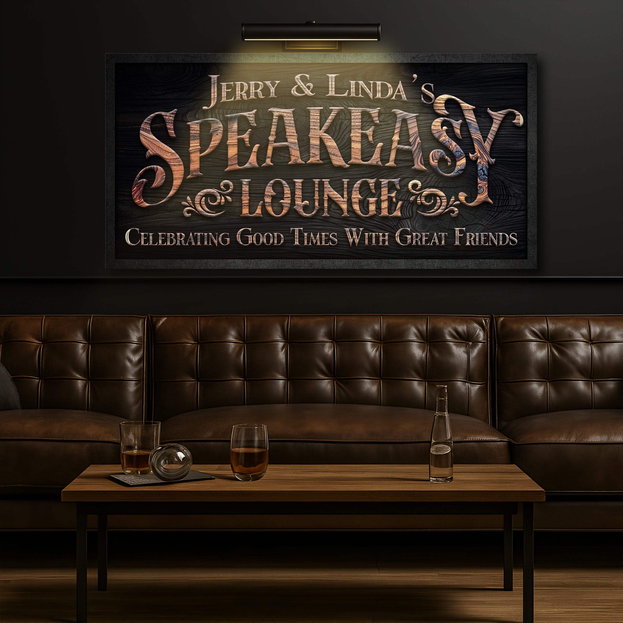 Speakeasy Lounge Wall Sign - Tailored Canvases - Flyclothing LLC