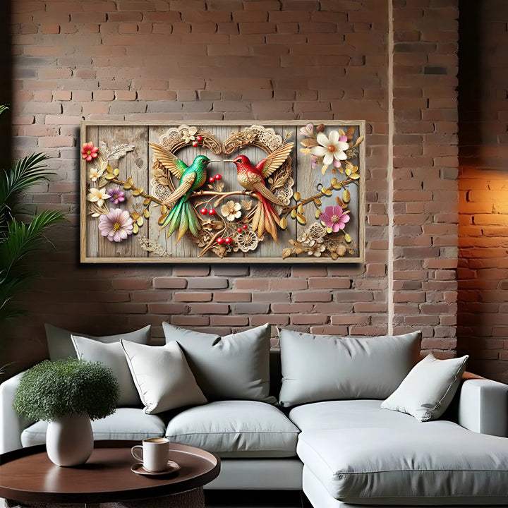 3D Hummingbirds Wall Art VII - Tailored Canvases - Flyclothing LLC