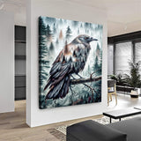 Crow Double Exposure Wall Art - Tailored Canvases - Flyclothing LLC