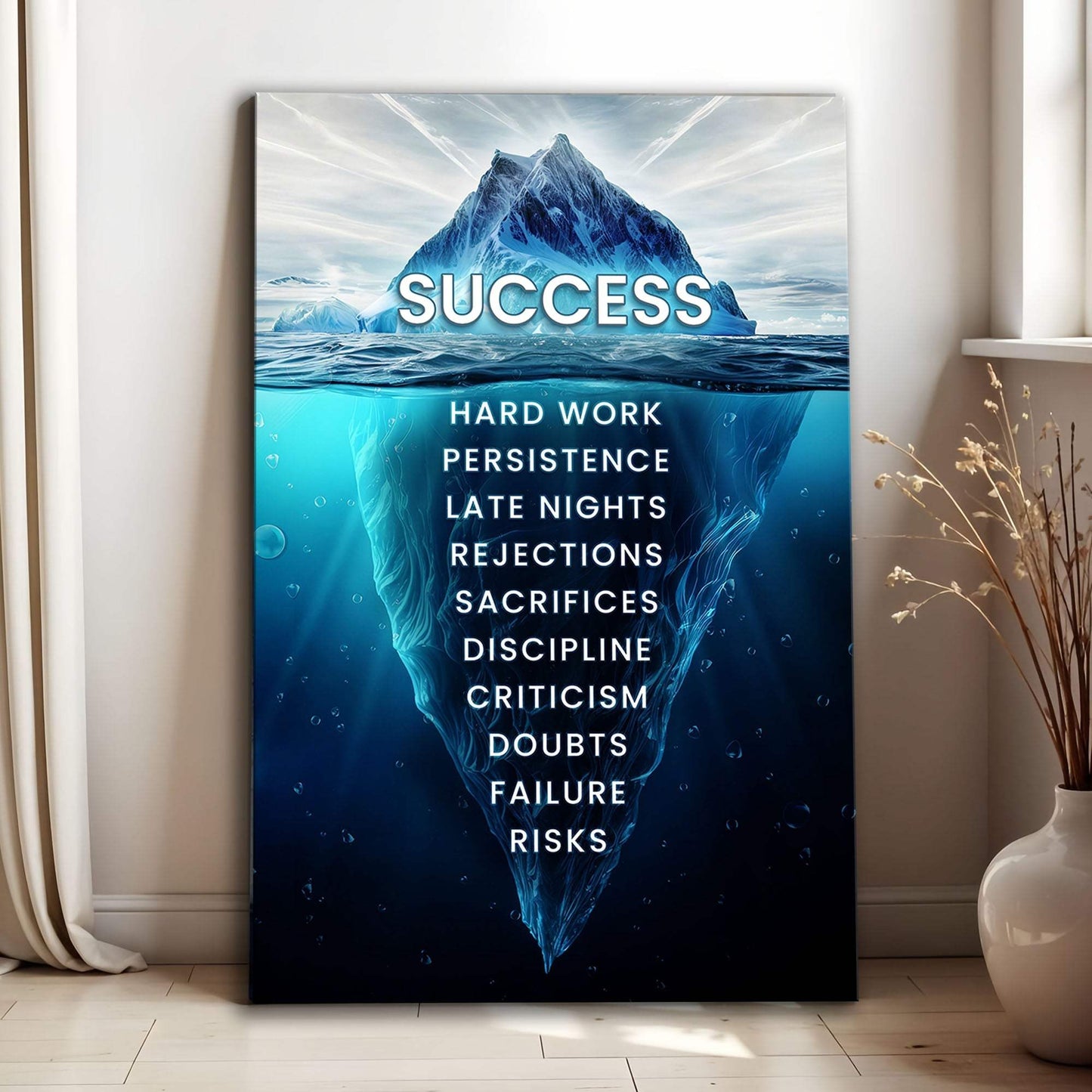 Success Motivational Wall Sign - Tailored Canvases - Flyclothing LLC