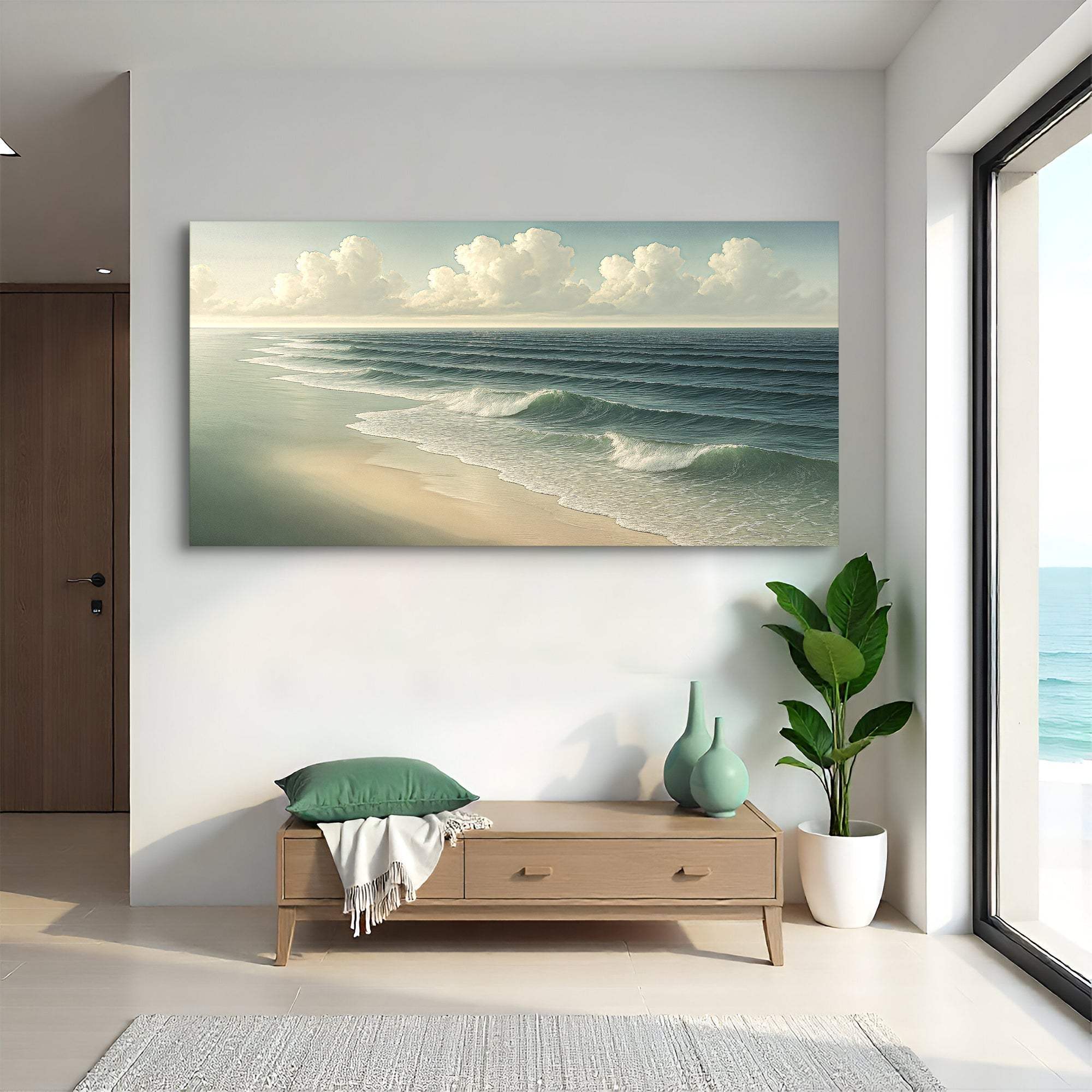 Beach Shoreline Coastal Wall Art VI - Tailored Canvases - Flyclothing LLC