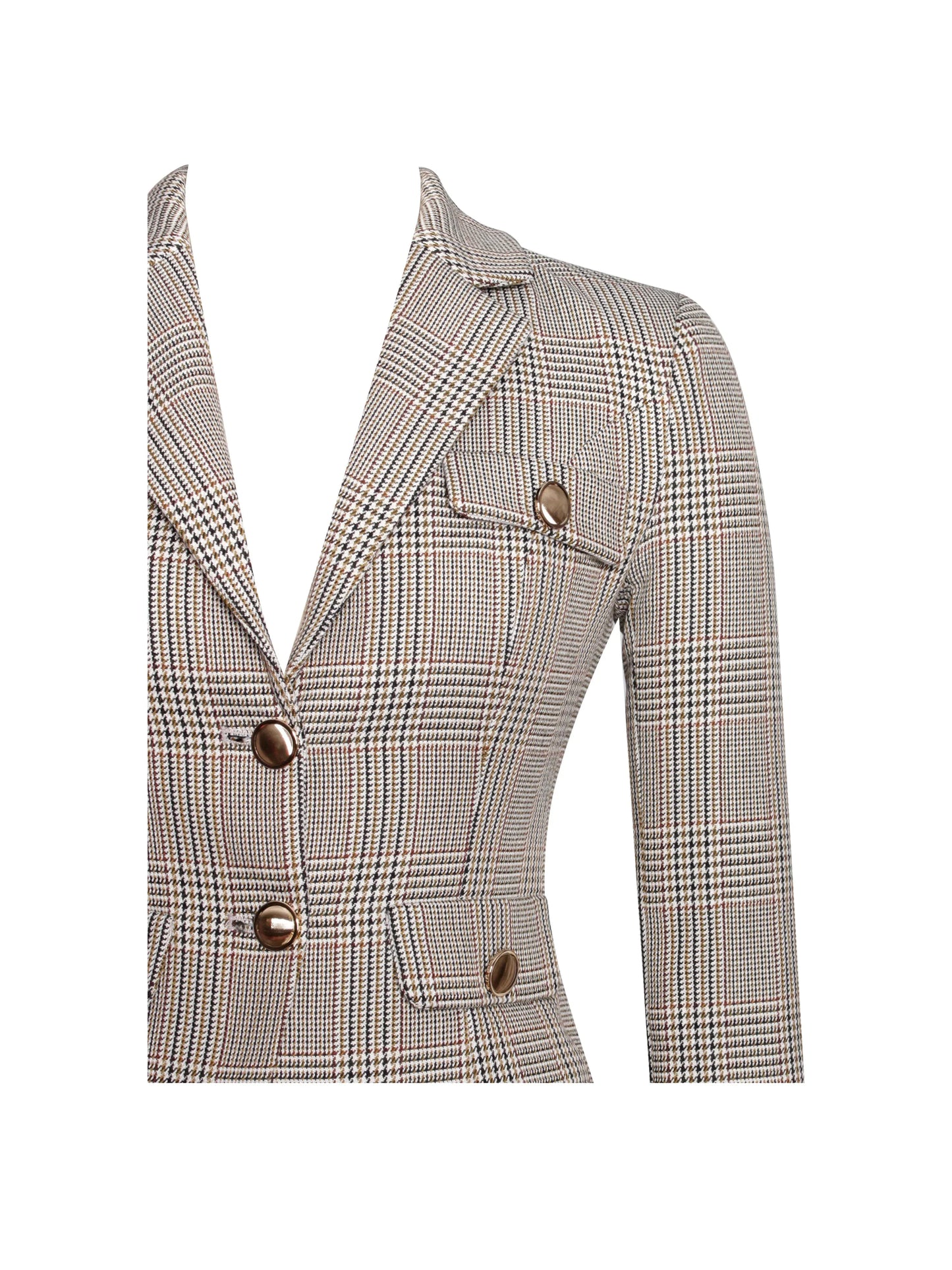 Oakley Brown Plaid Preppy Style Blazer Jacket - Miss Circle - Flyclothing LLC