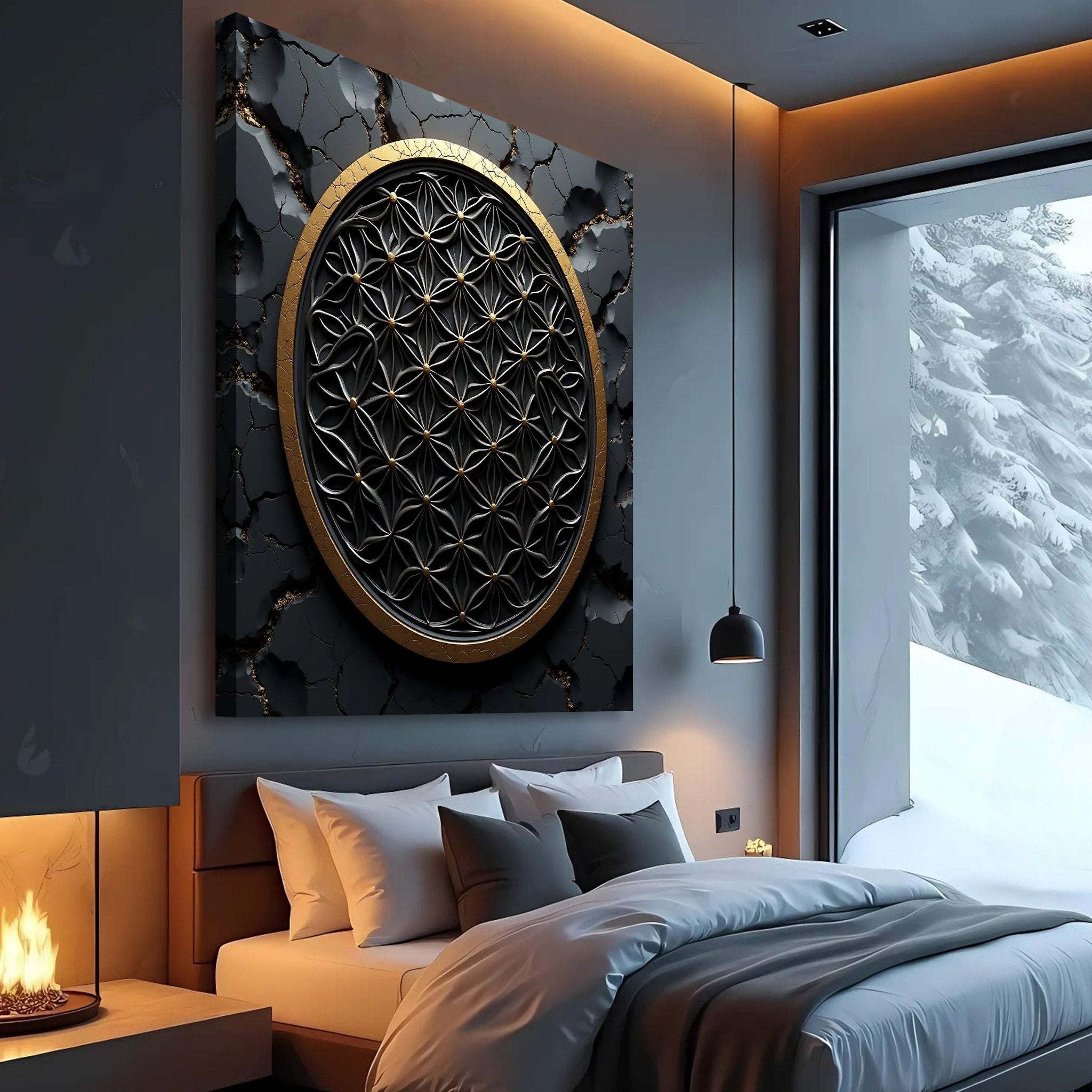 Flower Of Life Wall Art III - Tailored Canvases - Flyclothing LLC
