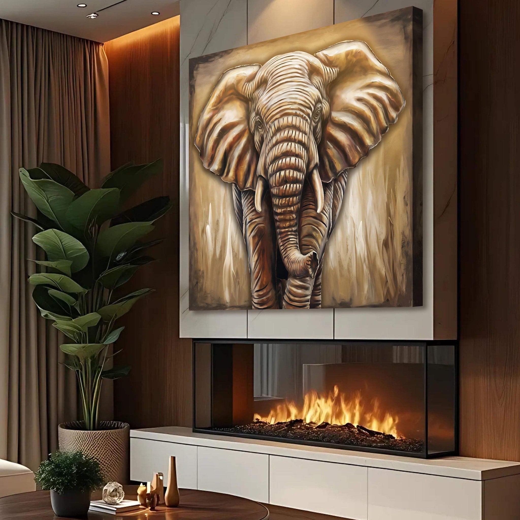 3D Elephant Wall Art - Tailored Canvases - Flyclothing LLC
