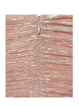 The Glint Rose Gold Ruched Chiffon Long Maxi Dress - Miss Circle - Flyclothing LLC