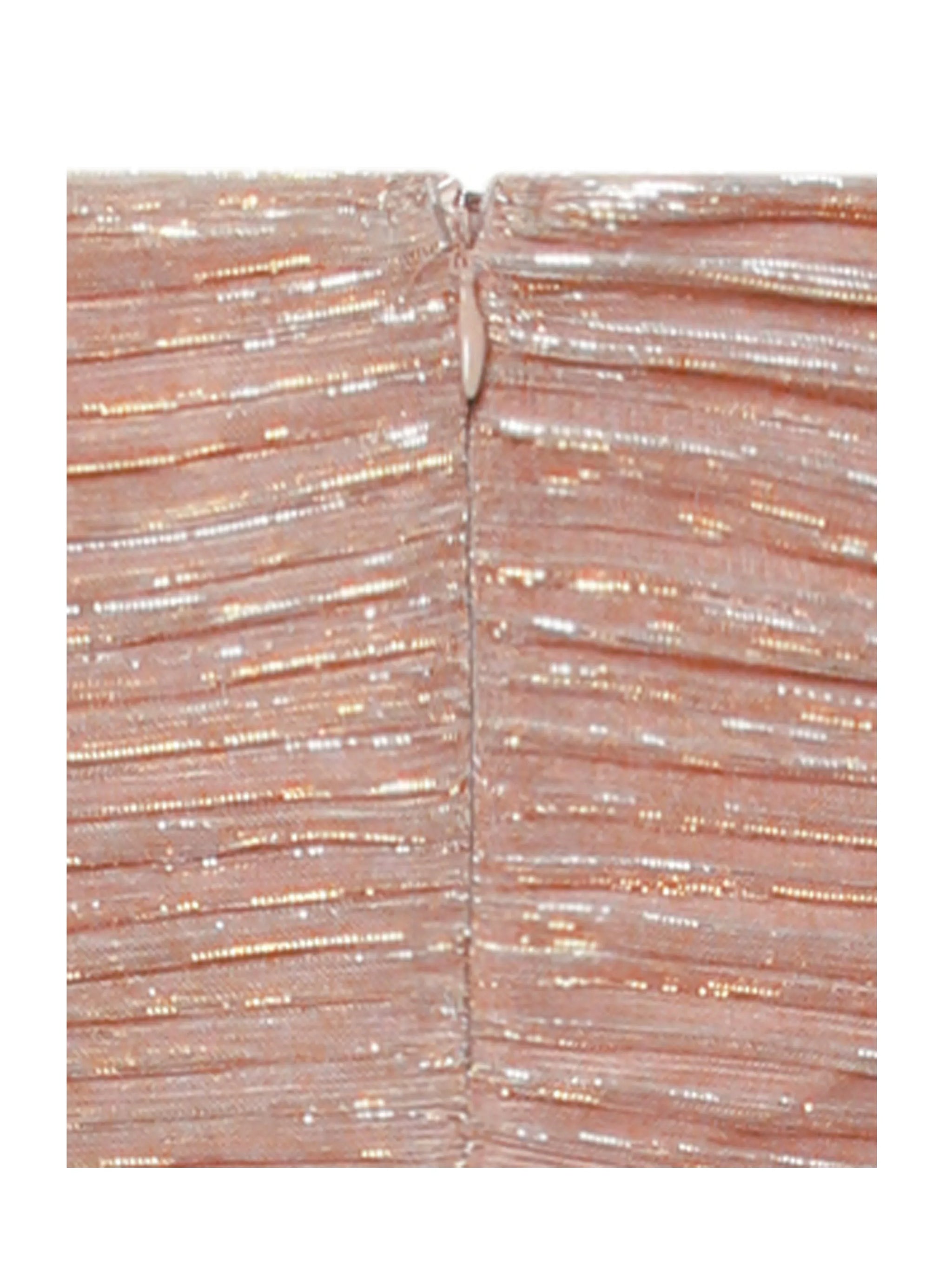 The Glint Rose Gold Ruched Chiffon Long Maxi Dress - Miss Circle - Flyclothing LLC