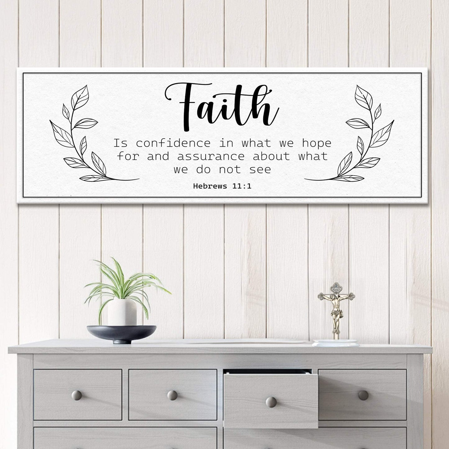 Faith Is Confidence - Hebrews 11:1 Faith Sign - Tailored Canvases - Flyclothing LLC