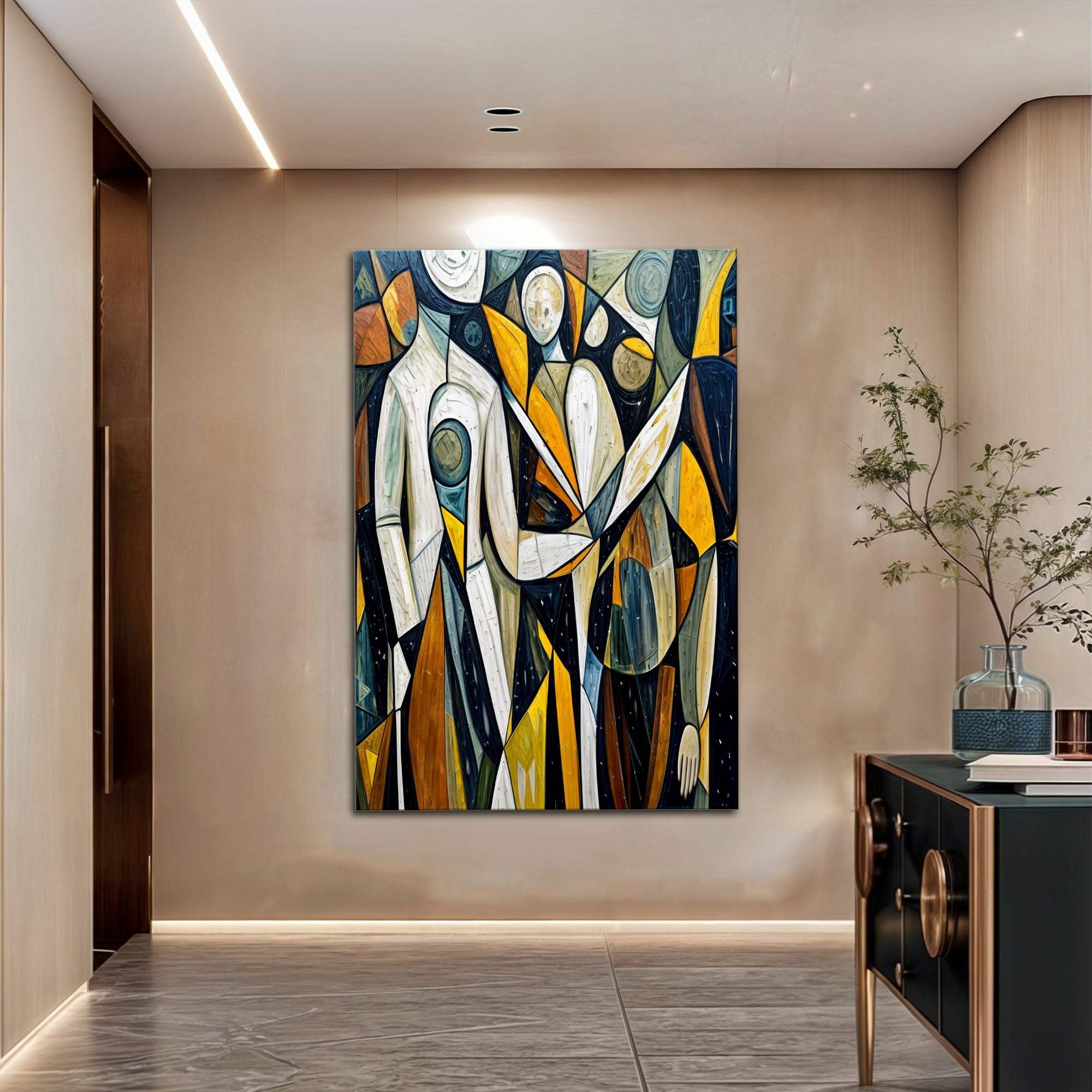 Abstract Human Connection Wall Art - Tailored Canvases - Flyclothing LLC