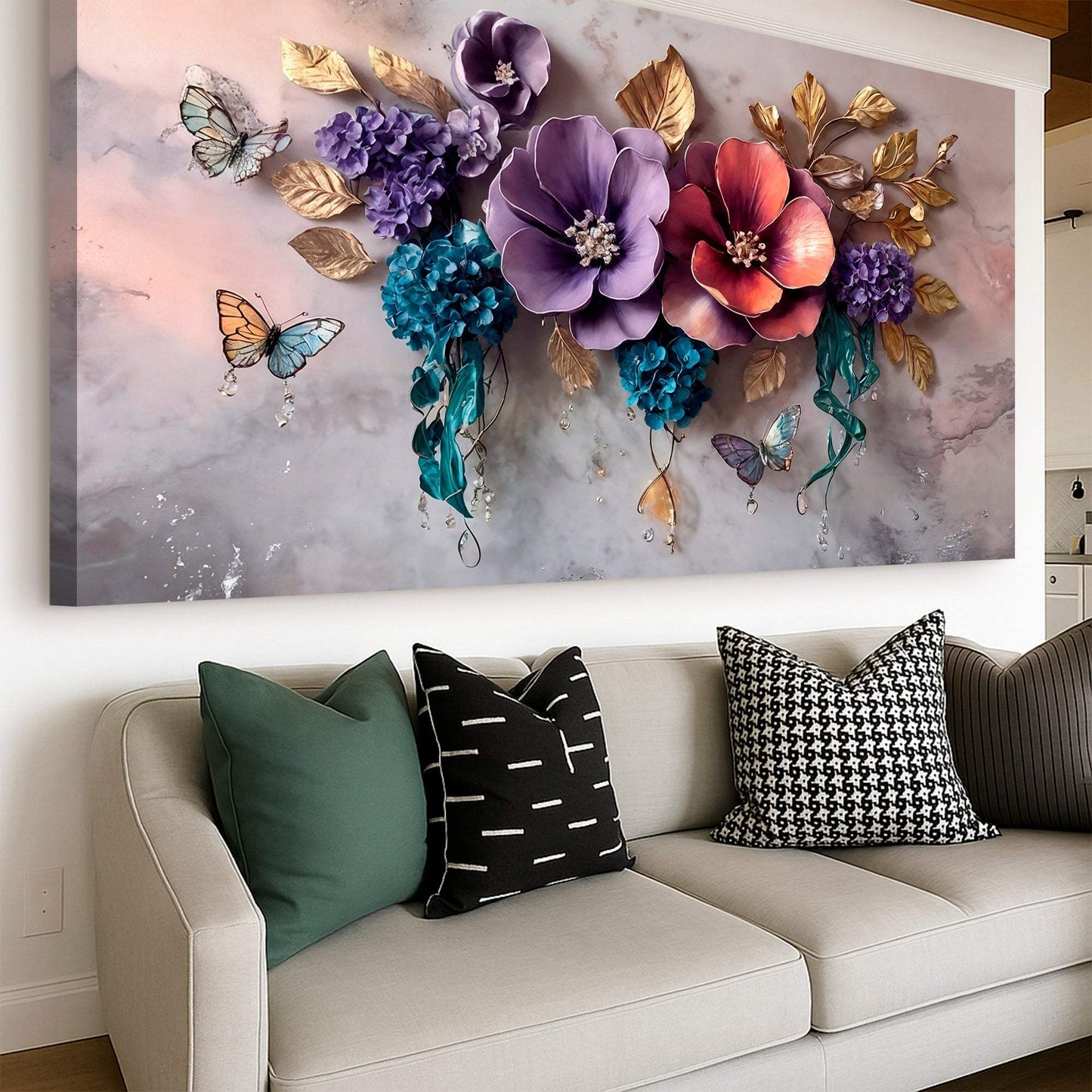 Floral Symphony Wall Art - Tailored Canvases - Flyclothing LLC