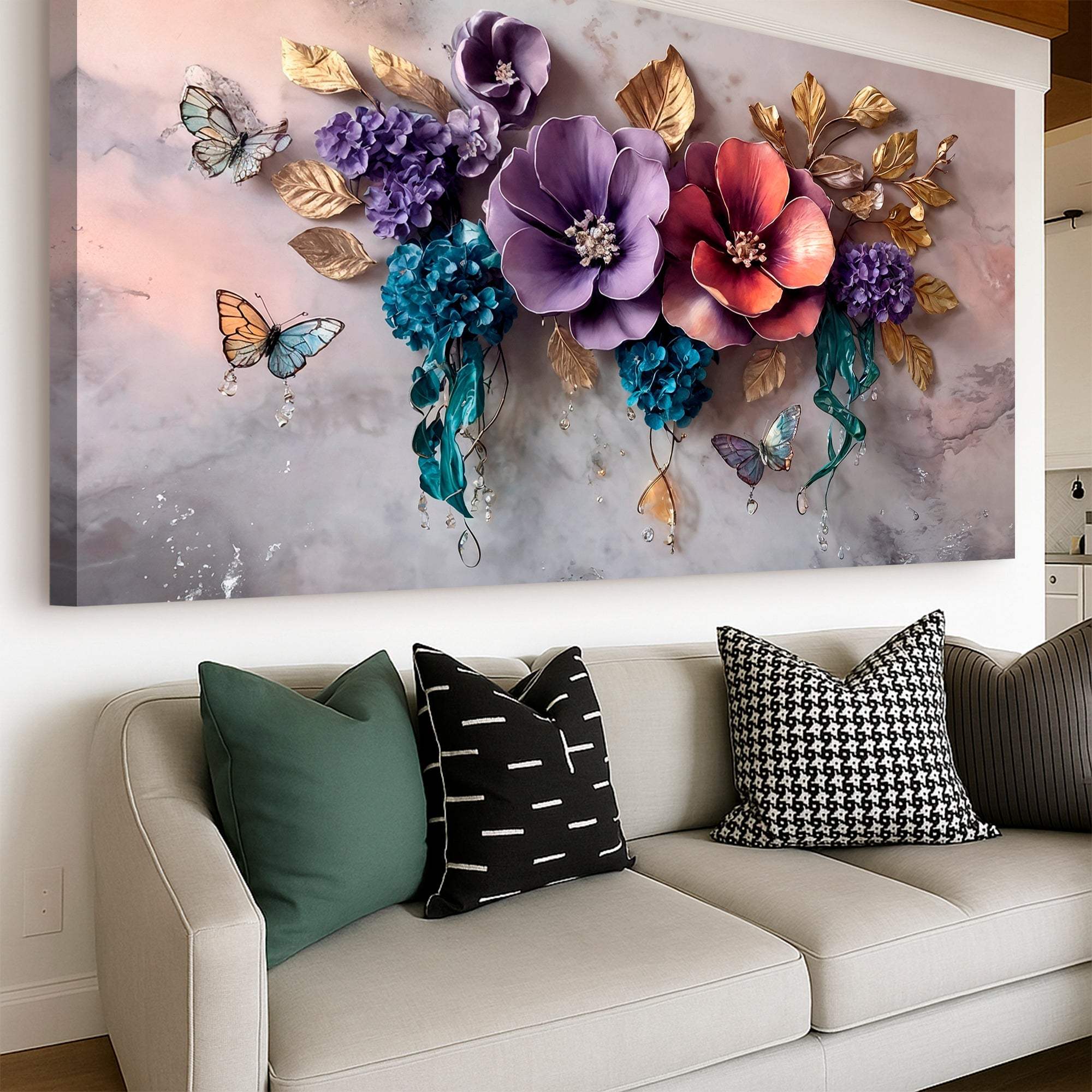 Floral Symphony Wall Art - Tailored Canvases - Flyclothing LLC