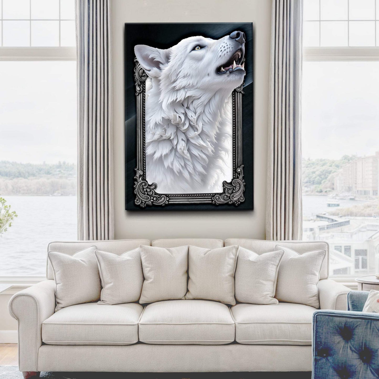 3D Wolf Wall Art III - Tailored Canvases - Flyclothing LLC