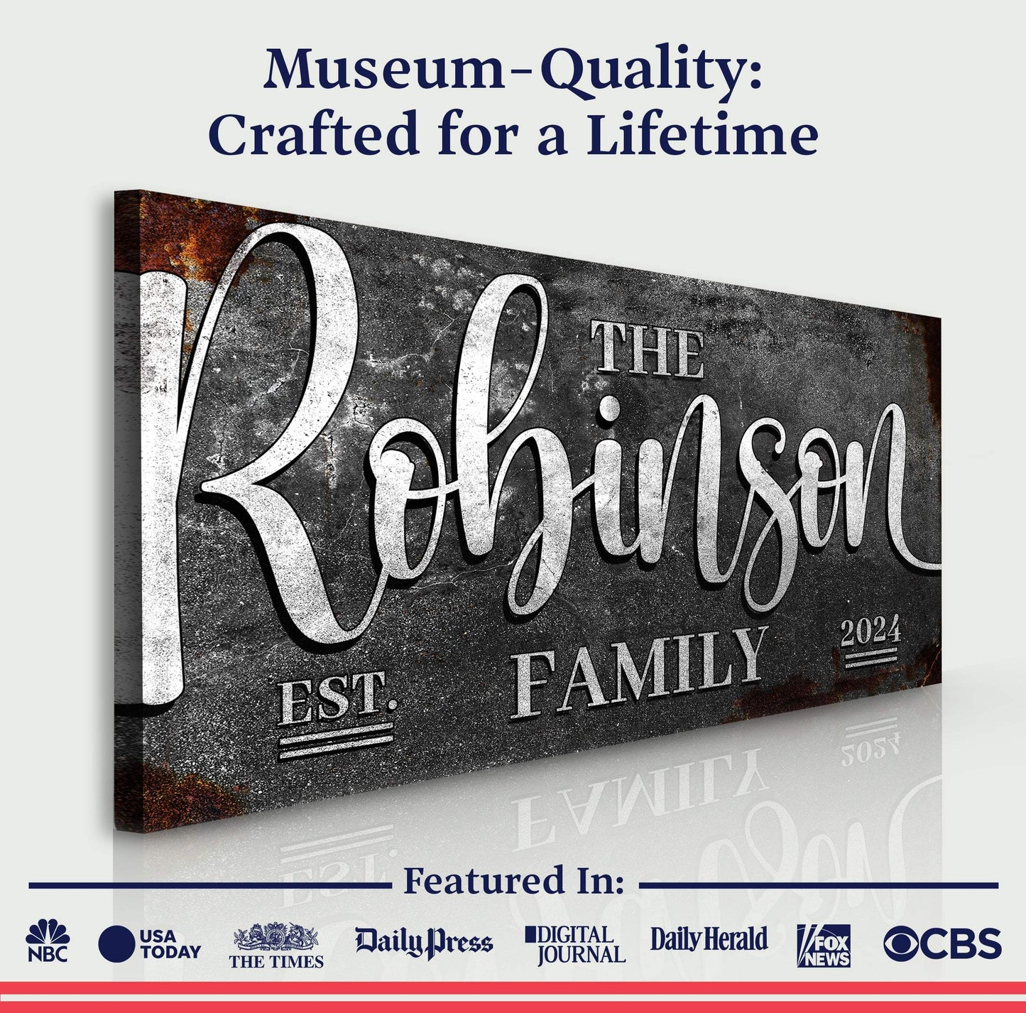 Personalized Family Sign - Tailored Canvases - Flyclothing LLC