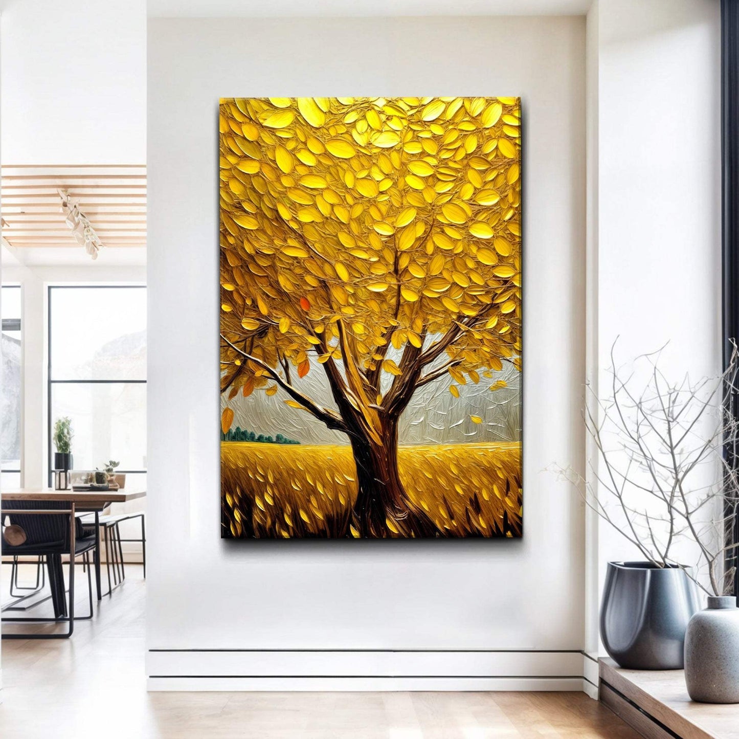 Golden Tree Breeze Wall Art - Tailored Canvases - Flyclothing LLC