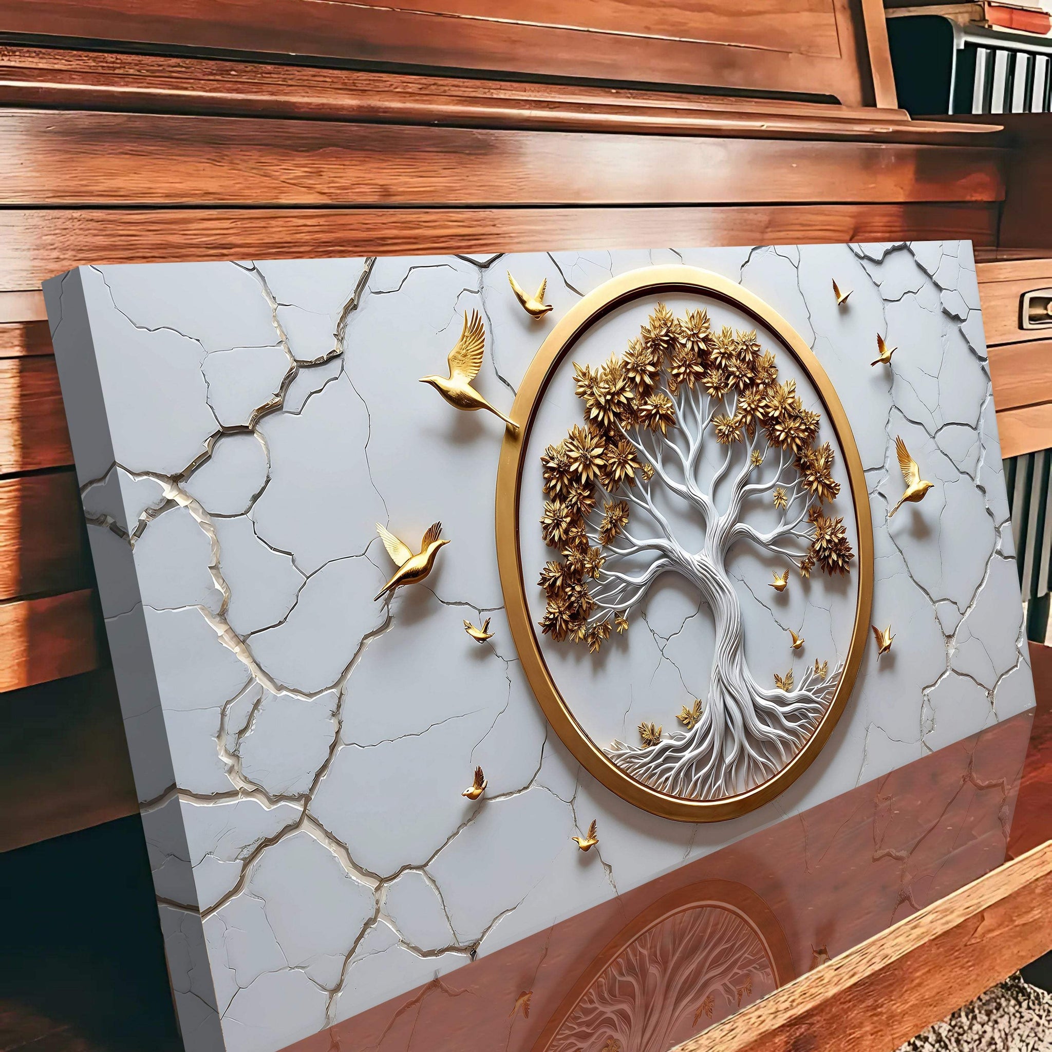 3D Celtic Tree of Life Wall Art - White - Tailored Canvases - Flyclothing LLC