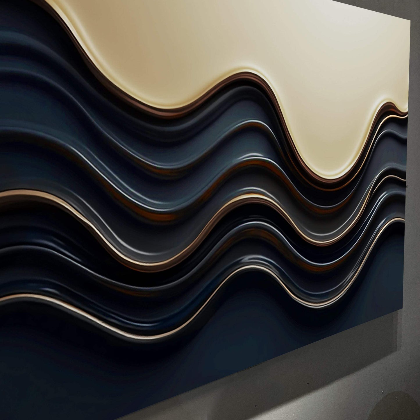 Black and Gold Minimalist Abstract Wall Art III - Tailored Canvases - Flyclothing LLC