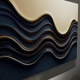 Black and Gold Minimalist Abstract Wall Art III - Tailored Canvases - Flyclothing LLC