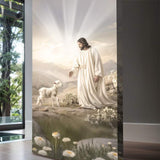 Jesus Protects The Lamb From Wolves Faith Wall Art XII - Tailored Canvases - Flyclothing LLC