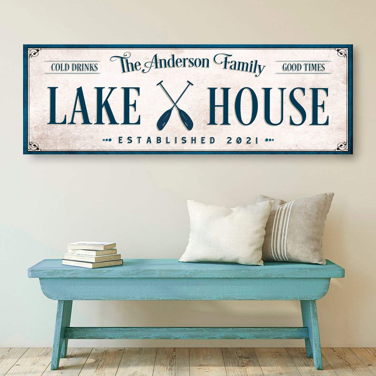 Personalized Lake House Sign IV - Tailored Canvases - Flyclothing LLC