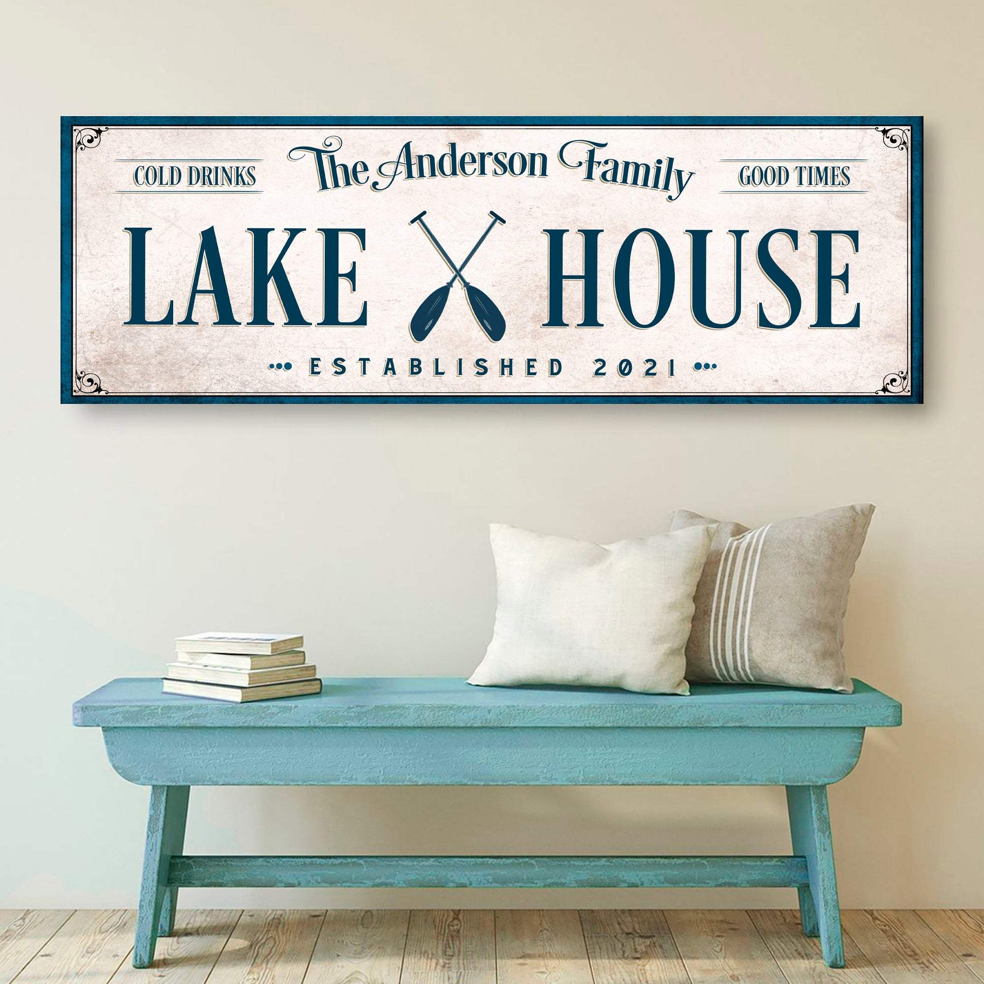 Personalized Lake House Sign IV - Tailored Canvases - Flyclothing LLC