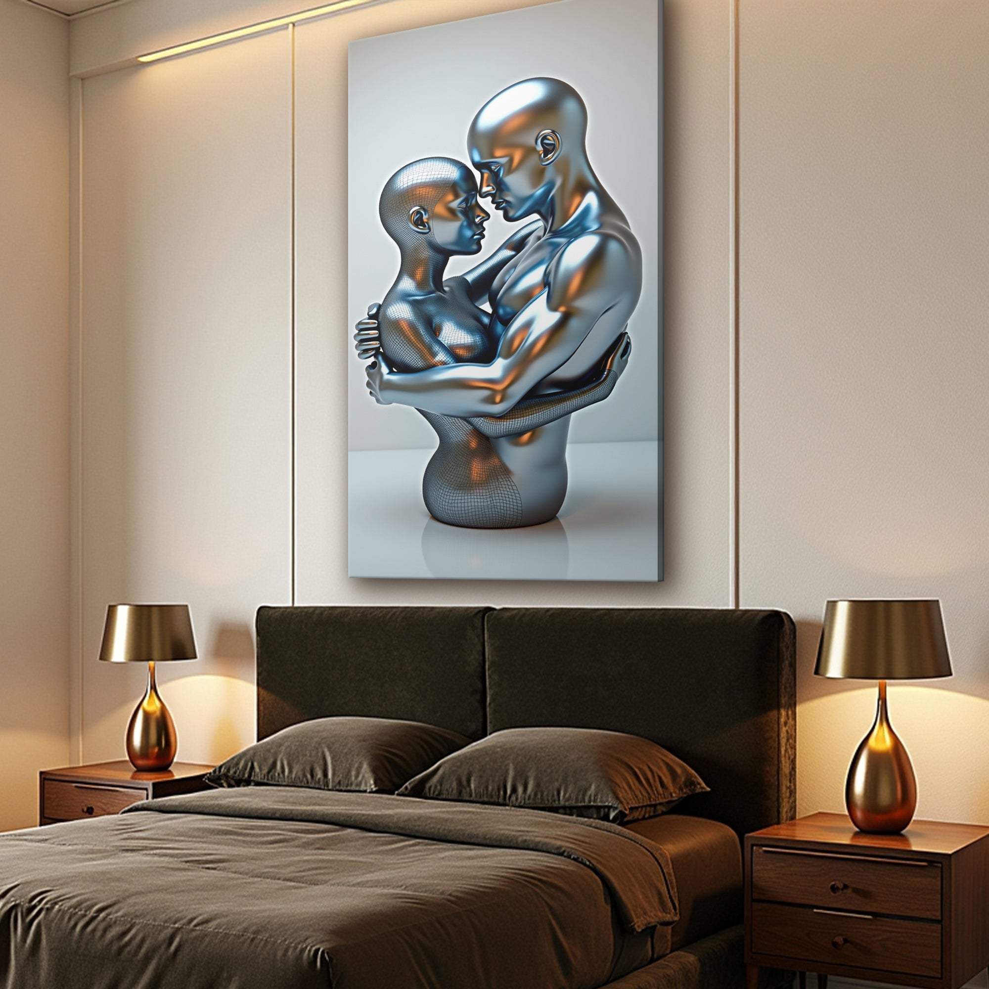 Eternal Love Figure Abstract Wall Art II - Tailored Canvases - Flyclothing LLC