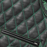 Tactical Emerald Men’s Motorcycle Leather Vest - First Manufacturing Company - Flyclothing LLC