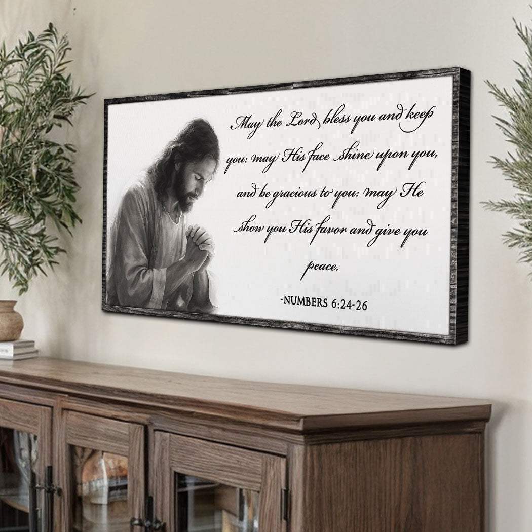 Numbers 6:24-26 - May The Lord Bless You Faith Sign IV - Tailored Canvases - Flyclothing LLC