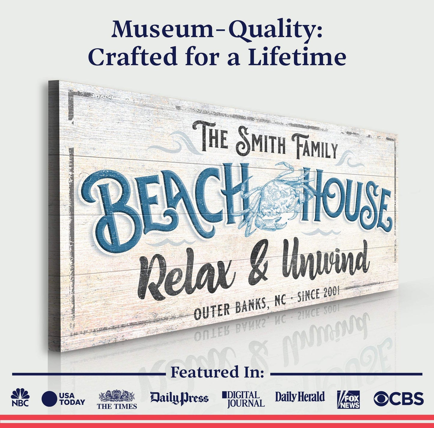 Beach House Sign IV - Tailored Canvases - Flyclothing LLC