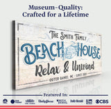 Beach House Sign IV - Tailored Canvases - Flyclothing LLC